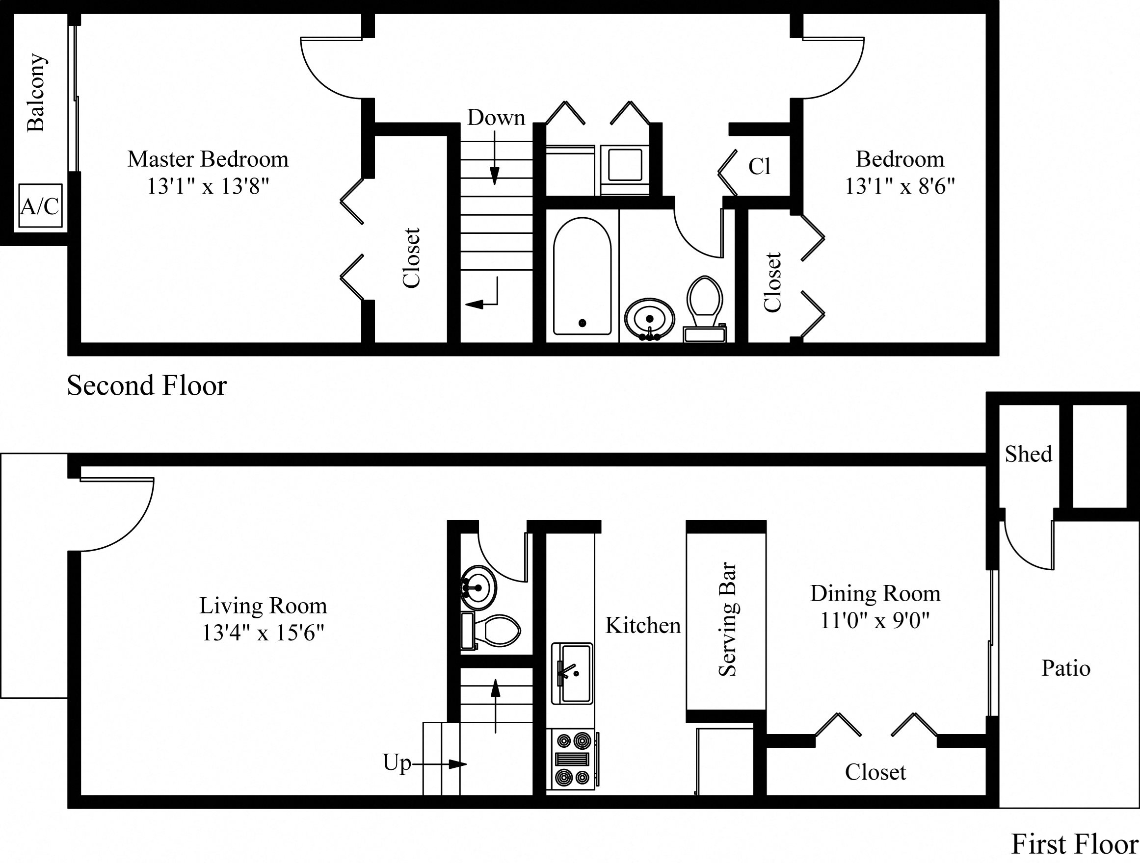 Mechanicsburg Two Bedroom Apartment Two Bed Apartment in Mechanicsburg, PA | Wesley Park Townhouses | Property Management, Inc.